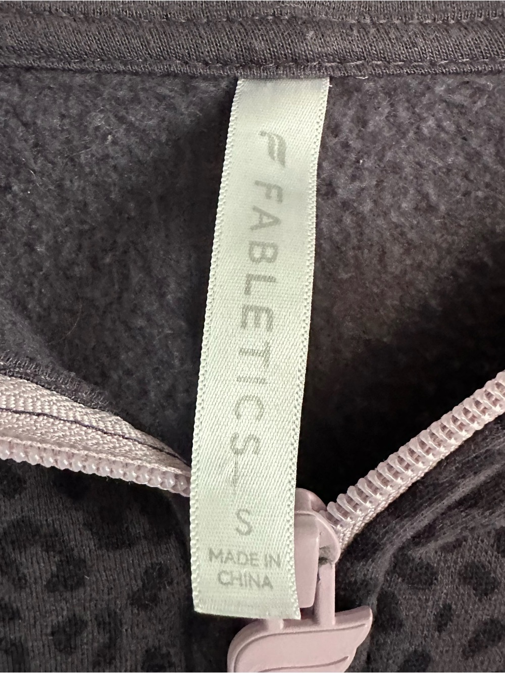 Fabletics Forever Fleece Hooded Onesie Leopard Print Pink Zip Small - Picture 7 of 9